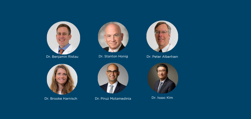 Speakers for the upcoming New England Student Urology Symposium displayed with their photos and names that are also listed in the agenda too.