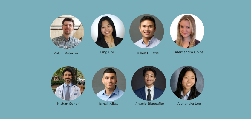 Student Moderators for the upcoming New England Student Urology Symposium displayed with their photos and names that are also listed in the agenda too.